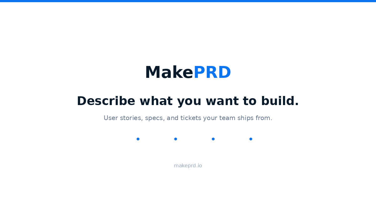 MakePRD Screenshot